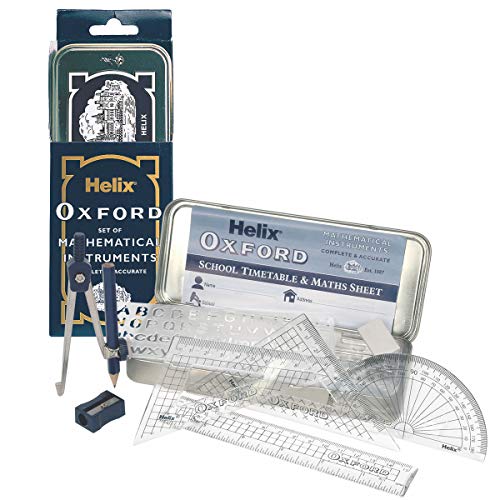 Maped Z38XH0 Helix Oxford 10 Piece Math Set, Compass, 6" Ruler, Protractor, and More - Click to Buy