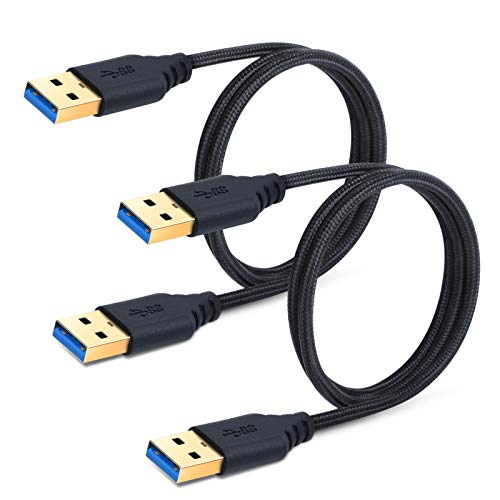 USB to USB Cable Cord, Besgoods 2-Pack 3FT/1M Braided USB 3.0 Type A Male to Male Cable - Short Male to Male USB Cable for Data Transfer - Click to Buy