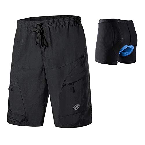 Santic Men's 3D Padded Mountain Bike Shorts Lightweight Cycling MTB Shorts - Click to Buy