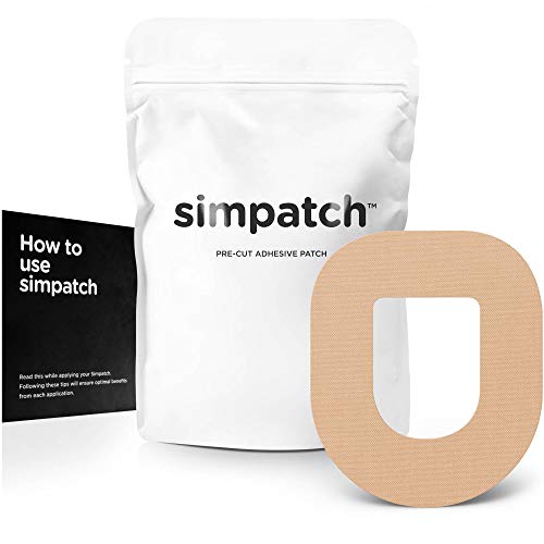 SIMPATCH – OmniPod Adhesive Patch (25-Pack) – Waterproof Adhesive, CGM Tape – Multiple Color Options (Biege) - Click to Buy