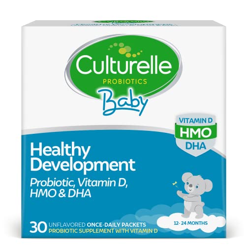 Culturelle Baby Healthy Development Probiotic, Vitamin D,HMO & DHA Packets, Helps Promote a Healthy Immune System&Digestive System* in Babies & Kids Ages 1+,Gluten Free & Non-GMO, 30 Count (Pack of 1) - Click to Buy