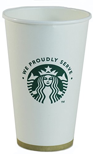 Starbucks White Disposable Hot Paper Cup, 16 Ounce, 100 Pack - Click to Buy