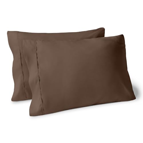 Bare Home Microfiber Pillow Cases - Standard/Queen Size Set of 2 - Cooling Pillowcases - Double Brushed - Cocoa Pillowcases 2 Pack - Easy Care (Standard Pillowcase Set of 2, Cocoa) - Click to Buy