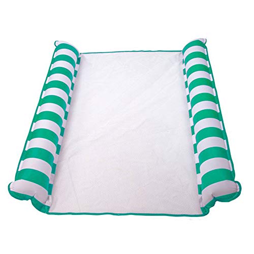 Aqua 2-in-1 Catalina XL Pool Float & Water Hammock – 1-2 Person, Multi-Purpose Inflatable Pool Floats for Adults – Patented Thick, Non-Stick PVC Material – Teal/White Stripe - Click to Buy