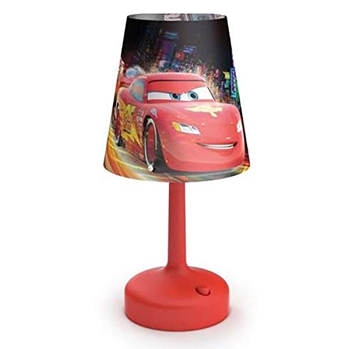 PHILIPS Disney Cars Indoor Portable 10 Inch Kids Table Lamp with Shade, Red - Click to Buy