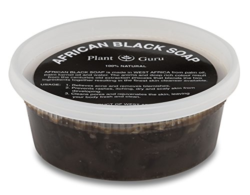 African Black Soap Paste 8 oz. 100% Raw Pure Natural From Ghana. Acne Treatment, Aids Against Eczema & Psoriasis, Dry Skin, Scars and Dark Spots. Great For Pimples, Blackhead, Face & Body Wash. - Click to Buy