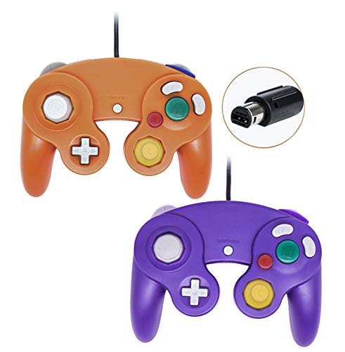 GameCube Controller, Wired Gamepad for Nintendo Wii Console (Orange and Purple) - Click to Buy