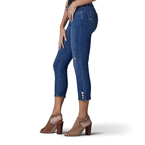 LEE Women's Petite Modern Series Midrise Fit Jayla Capri Jean - Click to Buy