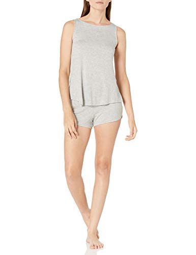 Mae Womens Sleeveless Split Back Top and Short Pajama Set - Click to Buy