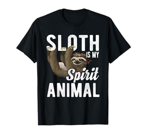 Sloth Is My Spirit Animal Funny Hanging Sloth Gift T-Shirt