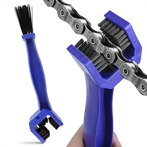 Motorcycle Chain Brush – Durable Plastic Motorcycle Chain Cleaning Kit with Brush and Three-Sided Nylon Bristles for Fast and Effective Maintenance – Supports Smooth Pedaling and Precise Gear Shifting