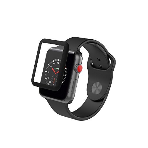 ZAGG InvisibleShield Glass Luxe HD Clarity + Reinforced, Tempered Glass Screen Protector for Apple Watch (38mm) Series 3 - Black - Click to Buy