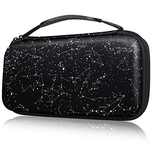 Fintie Carry Case for Nintendo Switch - Portable Traveler Protective Cover Storage Carrying Bag Pouch with 10 Game Card Slots and Inner Pocket for Nintendo Switch Console Joy-Con, Constellation - Click to Buy
