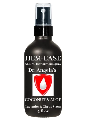 Dr. Angela's Hemorrhoid Treatment Spray | Organic Aloe Vera, Witch Hazel & Essential Oils Turmeric & Tea Tree | Natural Itching & Burning Relief Cream - Click to Buy