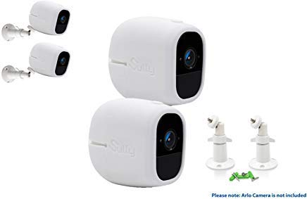 Accessories Kit for Arlo Pro and Pro2 Camera w/ (2pcs White) Arlo Pro & Pro2 Skins and (2pcs) 10cm Arlo Camera Mount White Arlo Security Wireless Covers Case Outdoors Wall by Sully - Click to Buy
