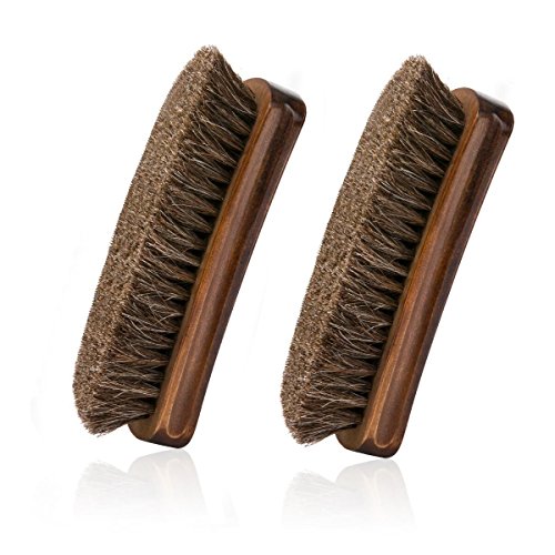 IGIYI Horsehair Shoe Brush, Shoe Shine Brushes,Cleaning Polishing Kit, Brown, Medium - Click to Buy
