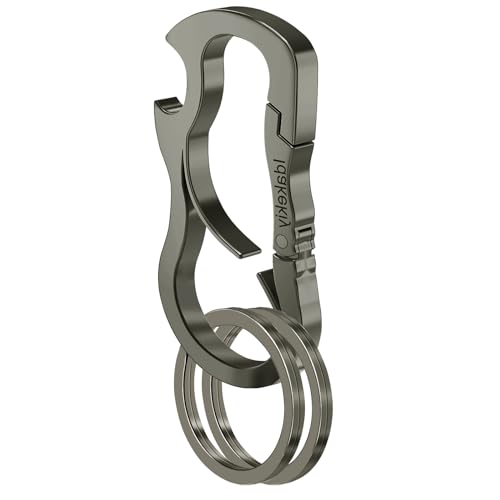 Idakekiy Dual Locking Carabiner Keychain Stainless Steel Opener Larger Version - Click to Buy