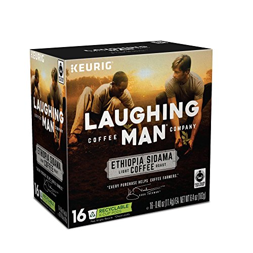 Laughing Man Ethiopa Sidama, Single-Serve Keurig K-Cup Pods, Light Roast Coffee, 16 Count - Click to Buy