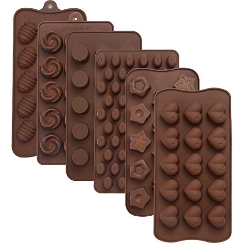 Maxdot 6 Pieces Silicone Chocolate Mold Cake Cookie Mould Candy Baking Mold for Baking Cake DIY Supplies - Click to Buy