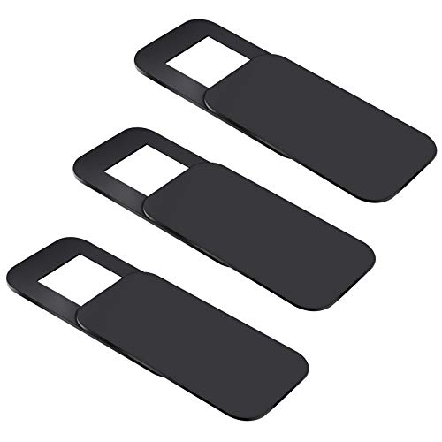 Lot de 3 cache-webcam coulissant pour ordinateur portable, iPhone, Android, Mac, PC, tablette, smartphone - Recouvre votre appareil photo pour plus de confidentialité et de sécurité - Noir - Click to Buy