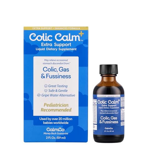 Colic Calm Plus Gripe Water - Extra Strength for Infant Colic and Baby Gas Relief, Helps Fussiness and Upset Stomach 60ml - Click to Buy