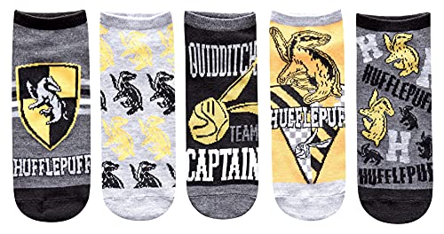 Harry Potter Hufflepuff Quidditch Juniors/Womens 5 Pack Ankle Socks Size 4-10 - Click to Buy