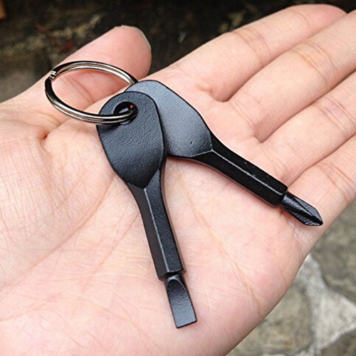 Raincol Portable Outdoor Screwdriver Mini Key Multifunctional Stainless Keychain - Click to Buy