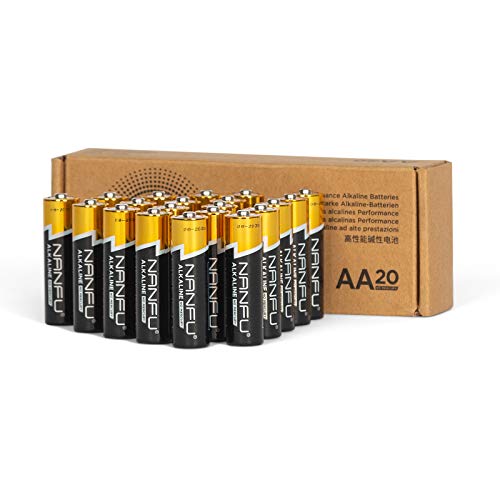 NANFU No Leakage Long Lasting AA 20 Batteries [Ultra Power] Premium LR6 Alkaline Battery 1.5v Non Rechargeable Batteries for Clocks Remotes Games Controllers Toys & Electronic Device - Click to Buy