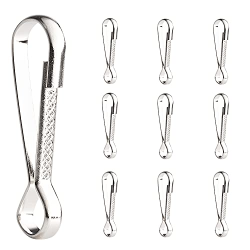 Ram-Pro 10pcs Mini Steel Spring Nickel-Plated para Cord Clip Lanyard Snap Hooks Lobster Claw Clasps, Durable Bright Silver 1.4mm Small Chain Purse Pulis Snap Clip for Lanyard Zipper Pull Id Card - Click to Buy