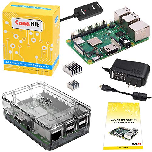 CanaKit Raspberry Pi 3 B+ (B Plus) mit hochwertigem transparenten Gehäuse und 2,5-A-Netzteil - Click to Buy
