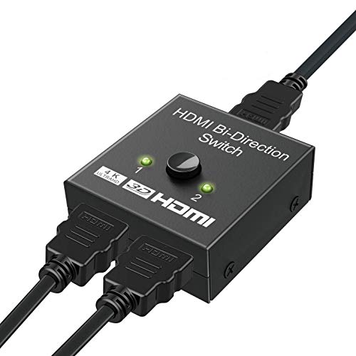HDMI Splitter, ABLEWE HDMI Switch Bidirectional 2 Input to 1 Output or 1 in to 2 Out, Supports 4K/3D/1080/HDCP Passthrough-HDMI Switcher for HDTV/Blu-Ray Player/DVD/DVR/Xbox etc. - Click to Buy