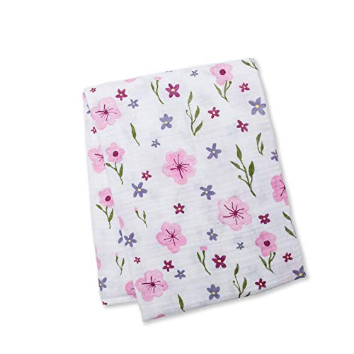 lulujo Baby Lulujo Baby Cotton Muslin Swaddling Blanket, Lovely Floral - Click to Buy