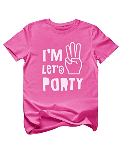 Tstars I'm Three 3rd Birthday Shirt Gifts for 3 Year Old Boy Girl Toddler Kids T-Shirt - Click to Buy