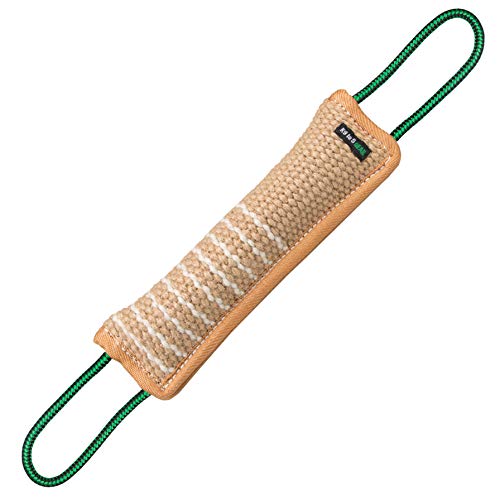 K9 to 5 GEAR Dog Tug Toy Bite Pillow - Strong Dog Pull Toy with Tough Jute, 2 Rope Handles - Click to Buy