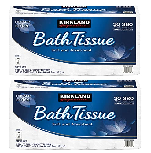 Kirkland Signature Bath Tissue, 2-Ply, 425, 2 Pack (30 count) - Click to Buy