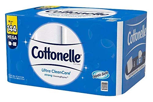 Cottonelle Ultra CleanCare Toilet Paper, Strong Bath Tissue, 36 Family Rolls+ - Click to Buy