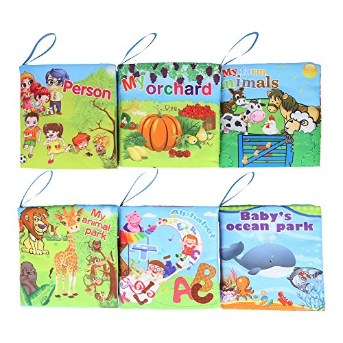 Elvebaby Cloth Books for Babies Nontoxic Fabric Educational Books, Funsafe Toys Kids, Best Baby Showers, Child Infant Friendly - Click to Buy