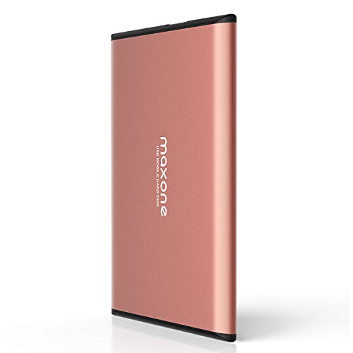Maxone 160GB External Hard Drive Portable 2.5'' Ultra Slim HDD Storage USB 3.0 Compatible with PC, Laptop, Rose Pink - Click to Buy