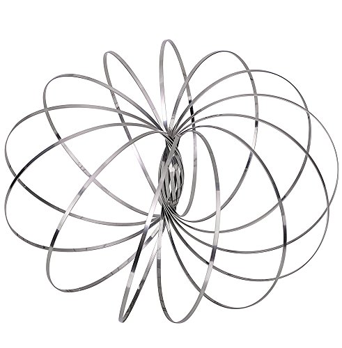 LRKC Flow Ring Toy Spring 3D Sculpture Educational Interactive Ring Toy Metal - Click to Buy