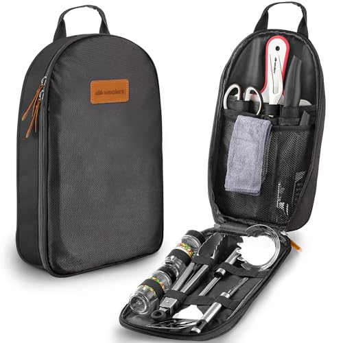 12 Piece Camp Kitchen Cooking Utensil Set Travel Organizer Grill Accessories Compact Gear for Backpacking BBQ Camping Hiking and Travel Black - Click to Buy