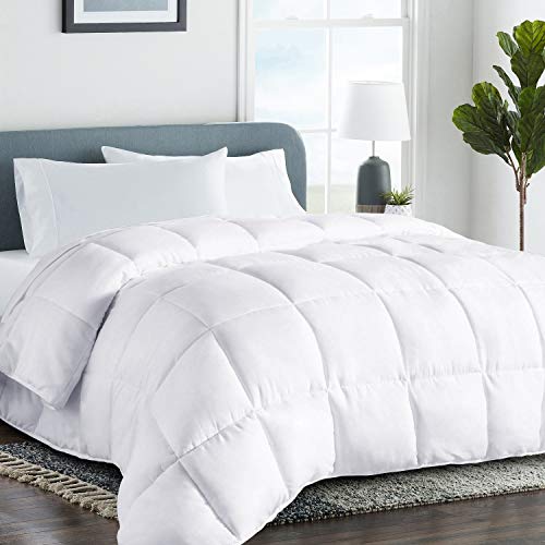 COHOME Twin/Twin XL Size Cooling Comforter - Down Alternative Duvet Insert with Anti-Clump Tech & 8 Tabs, All-Season Reversible Luxury Hotel Bedding - Gifts for Women/Men, White 64x88 inches - Click to Buy