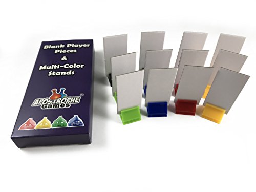Blank Player Pieces with Multi-Color Stands (12 Player Pieces) - Click to Buy