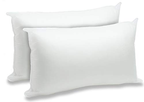 Foamily 2 Pack - 12" x 20" Premium Hypoallergenic Lumbar Stuffers Pillow Inserts Sham Square Form Polyester, Standard/White - Click to Buy