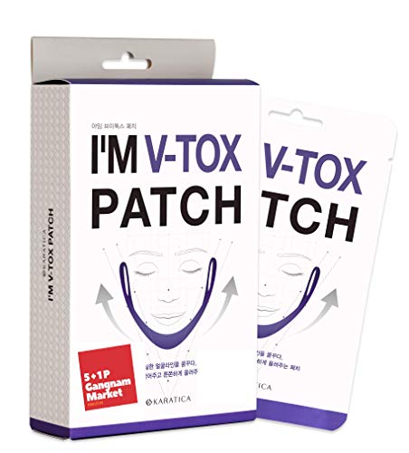 KARATICA I'm V-Tox Patch Anti-Ceullite Firming and Treatment With Tight Face & Neck Line Magic Purple Mask 5Sheets Type