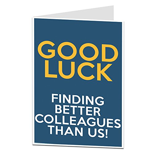 LimaLima Funny Youre Leaving Work The Office Card Congratulations On Your New Job Sorry Going Sarcastic Better Colleagues Message - Click to Buy