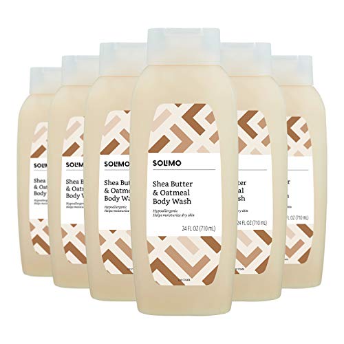 Amazon Brand - Solimo Shea Butter and Oatmeal Body Wash, 24 fl oz (Pack of 6) - Click to Buy