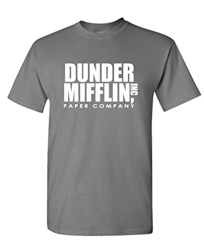 The Office TV Show Herren T-Shirt Dunder Mifflin Papier Königsblau - Grau - X-Groß - Click to Buy