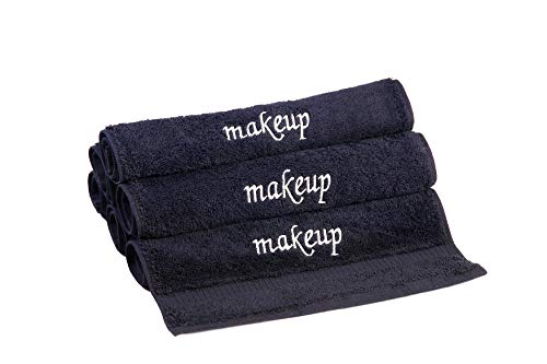 Towel Bazaar Premium Cotton Super Soft and Absorbent Turkish Towels (Black, 6-Piece Makeup Washcloths) - Click to Buy