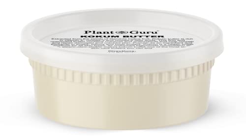 Raw Kokum Butter 8 oz. 100% Pure Natural Cold Pressed - Great for Skin, Body and Hair Moisturizer, DIY Creams, Balms, Lotions and Soap Making.
