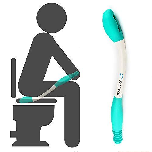 Fanwer WC-Hilfsmittel, Lange Reichweite Comfort Wipe, erweitert Ihre Reichweite über 40 cm Griffe Toilettenpapier oder vorbefeuchtete Wischtücher - Click to Buy